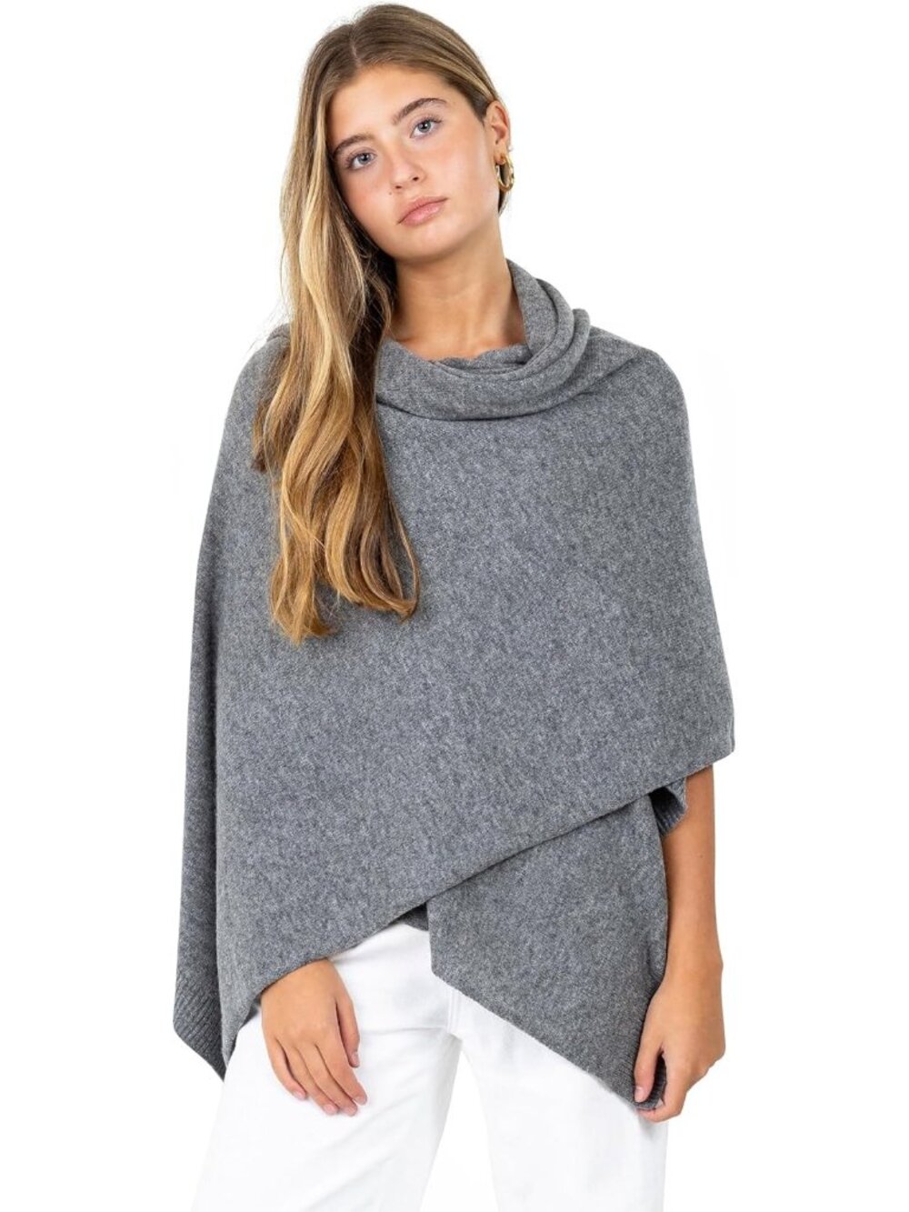 〽️Women's Cashmere Shawl Smoke Grey All Season Pashmina Stole Travel Shawl Scarf